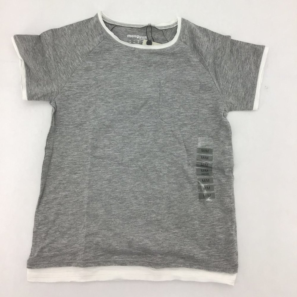 Manguun | Boys T-shirt | Gray & White | Various Sizes